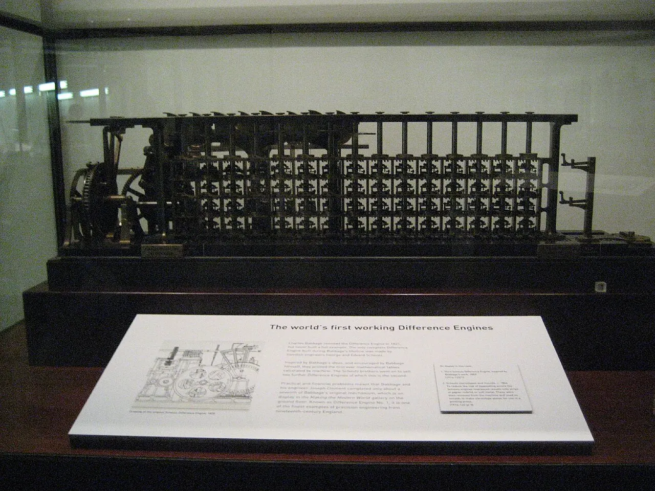 Máquina diferencial nº 2, construída pelo Science Museum de Londres a partir do projeto de Babbage