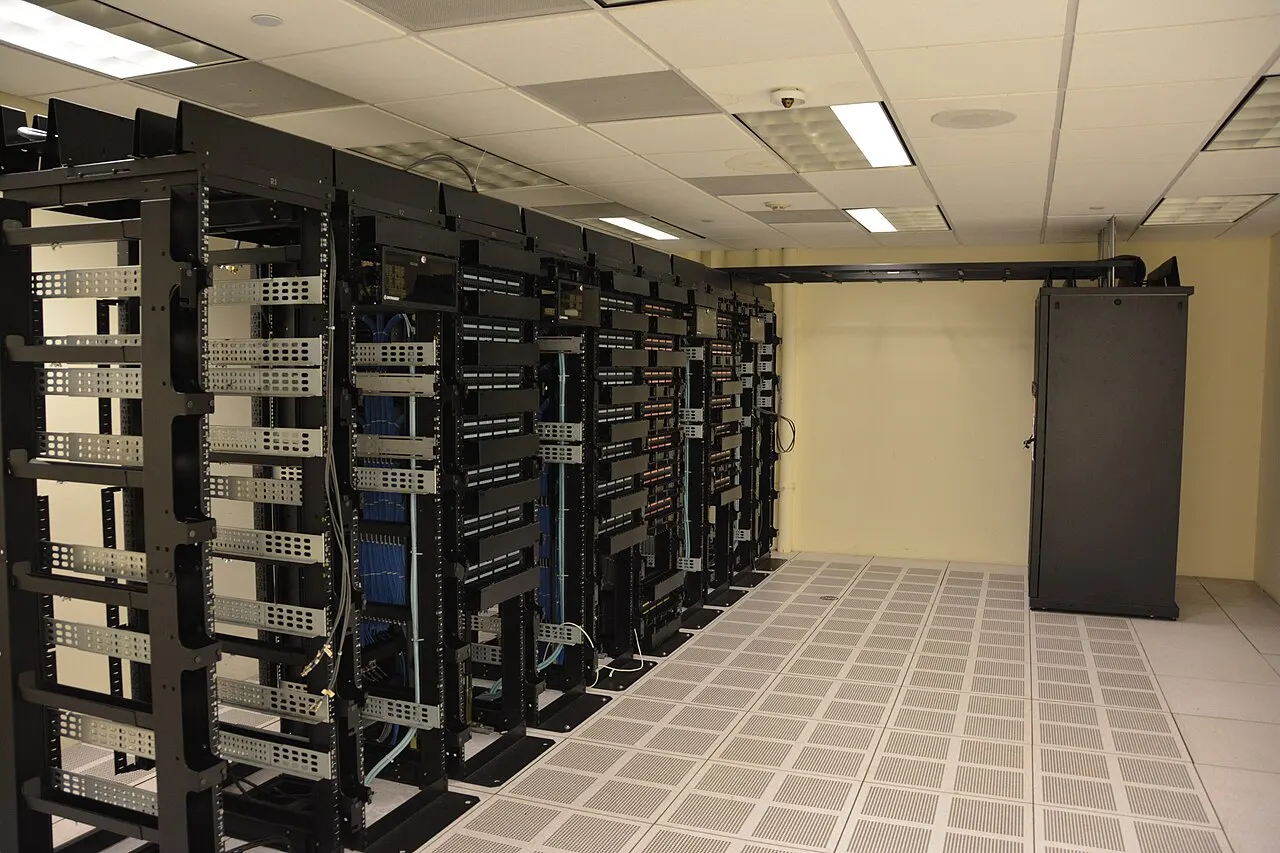 Racks de servidores num data center